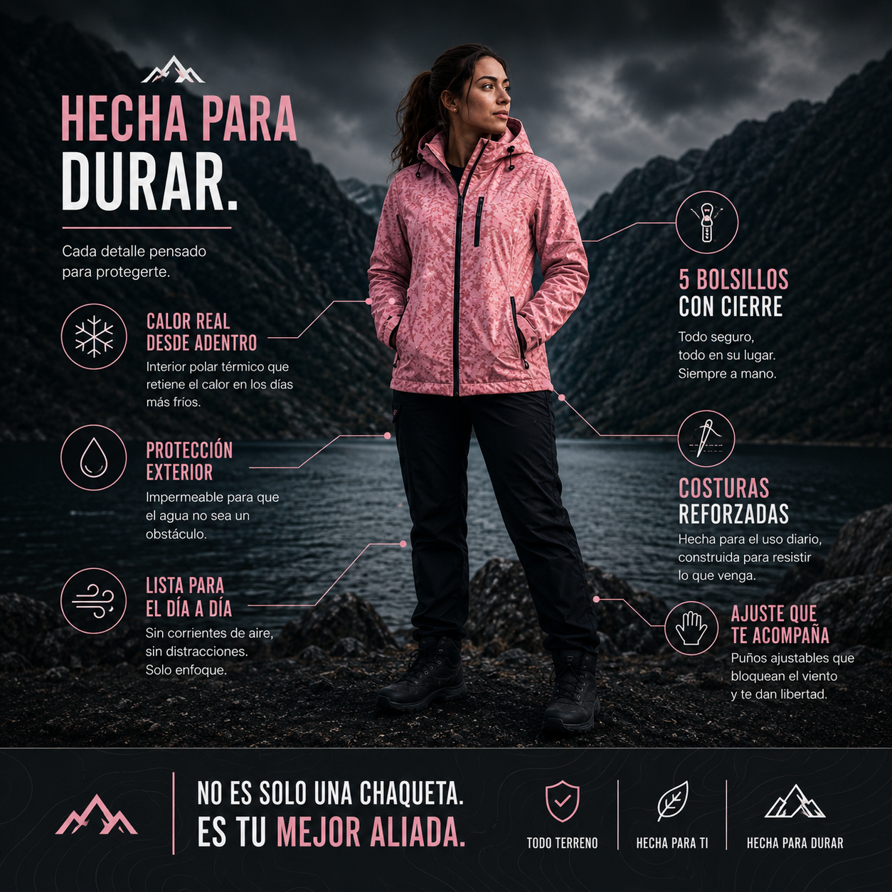 Vortex 3 en 1 Chaqueta Impermeable mujer