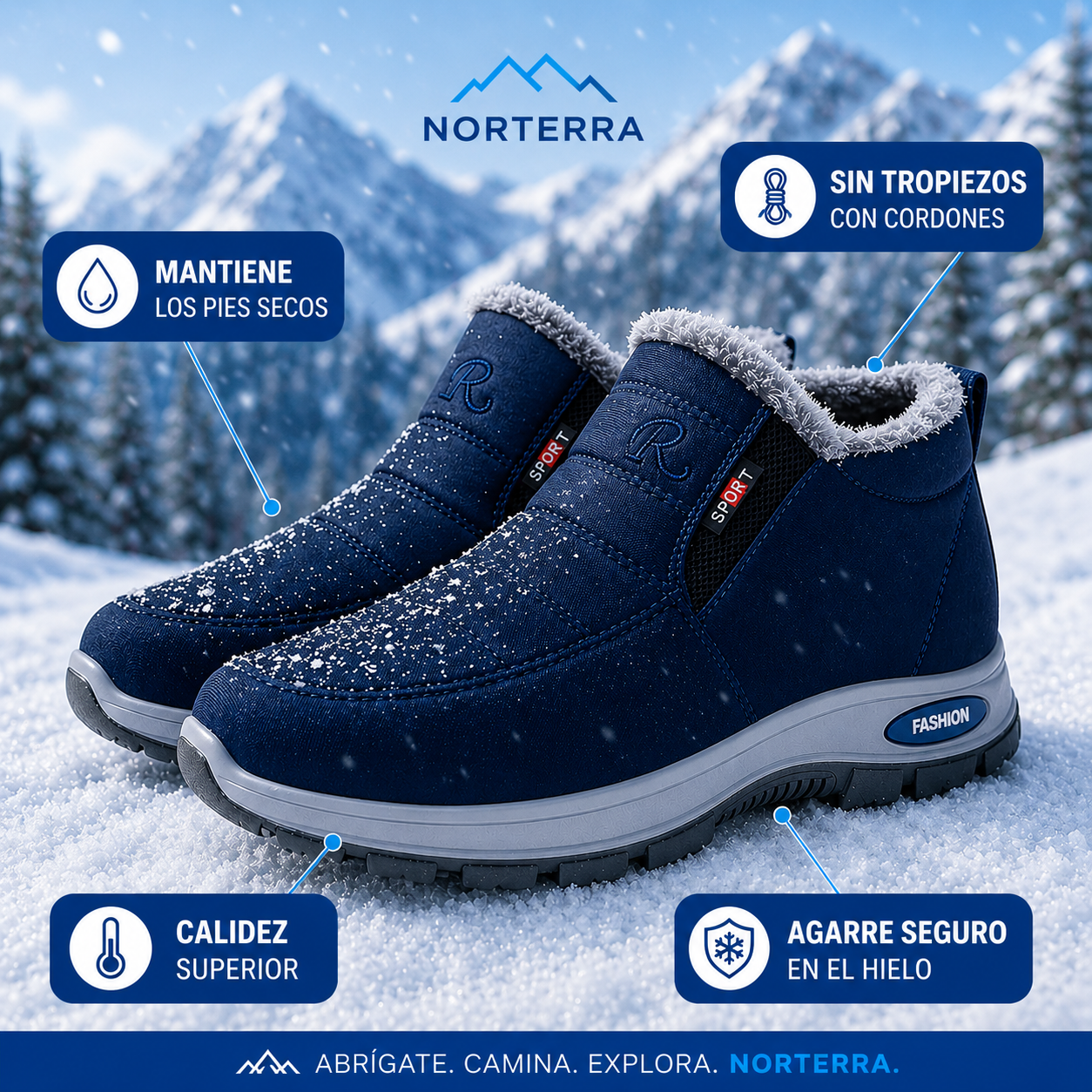 Sianna™ | Botines  Impermeables y Térmicas Acolchados