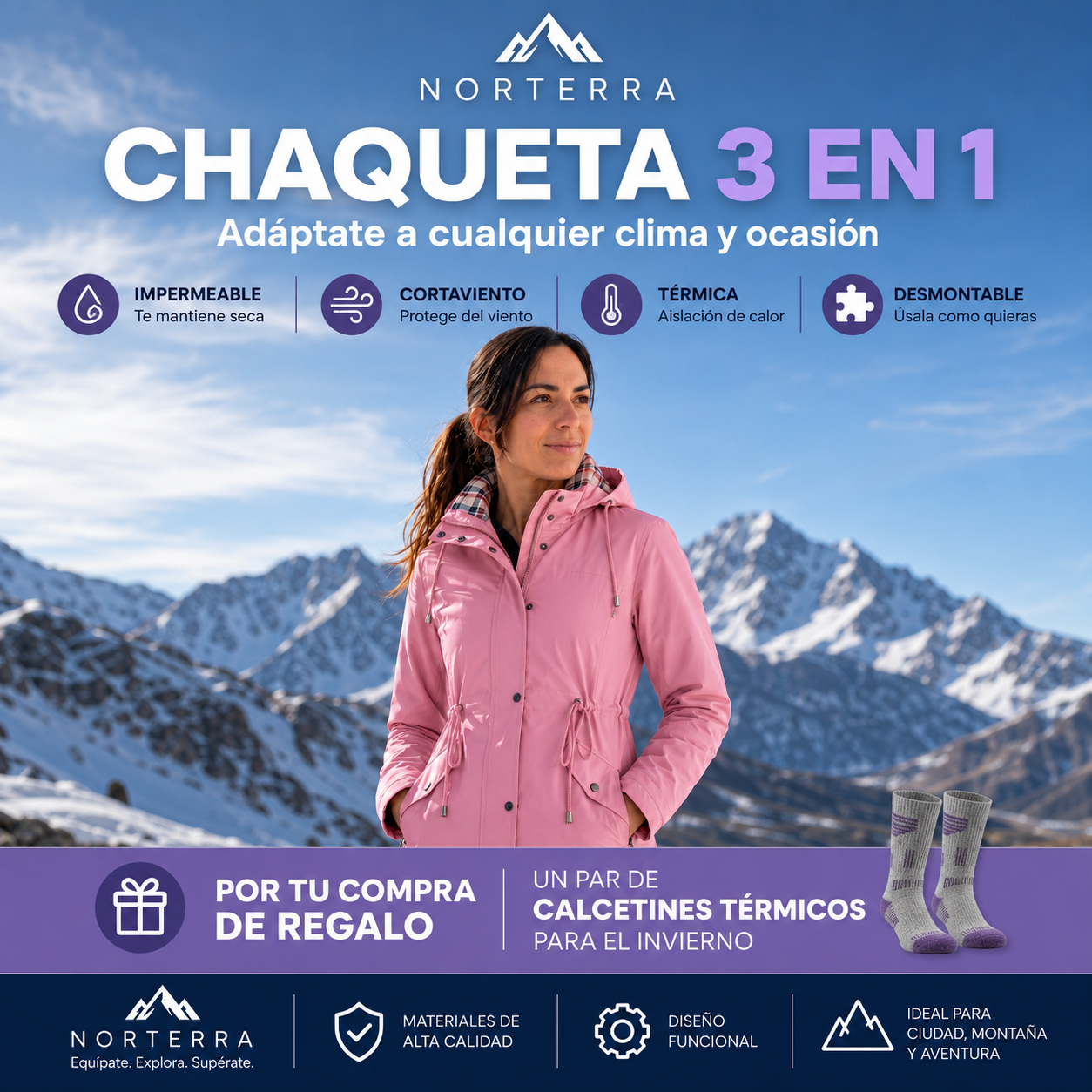 Boreal™ | Chaqueta Outdoor Impermeable 3 en 1 para mujer