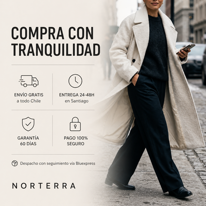 Winter Marfil-Abrigo Elegante Que Combina Con Todo