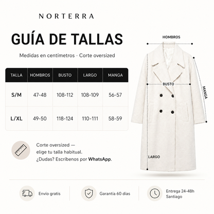 Winter Marfil-Abrigo Elegante Que Combina Con Todo