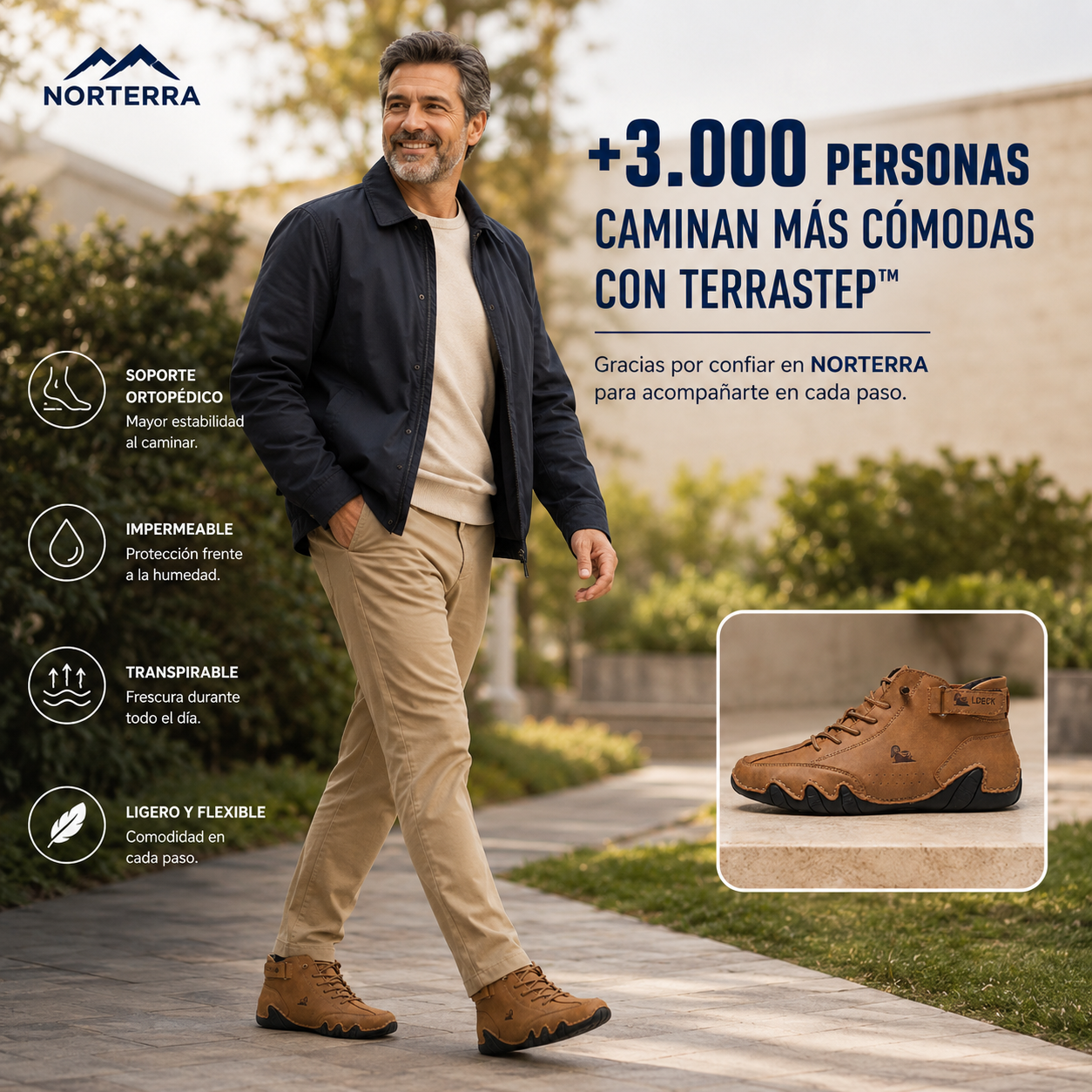 TerraStep™ | Calzado Ortopédico Impermeable y Transpirable