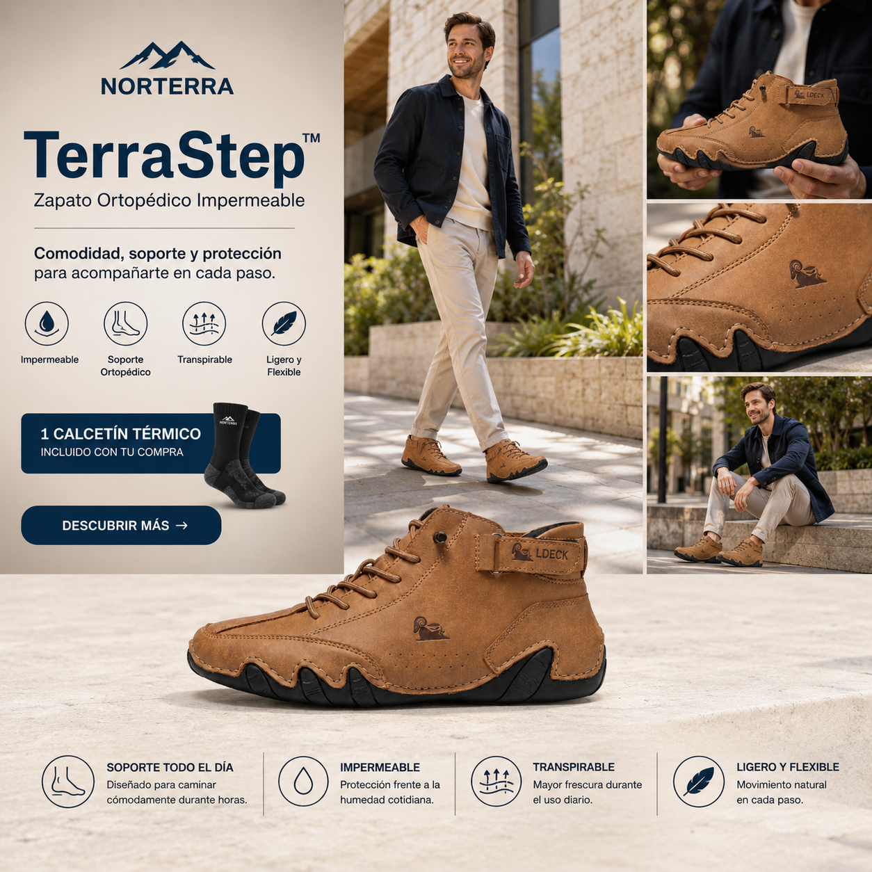TerraStep™ | Calzado Ortopédico Impermeable y Transpirable