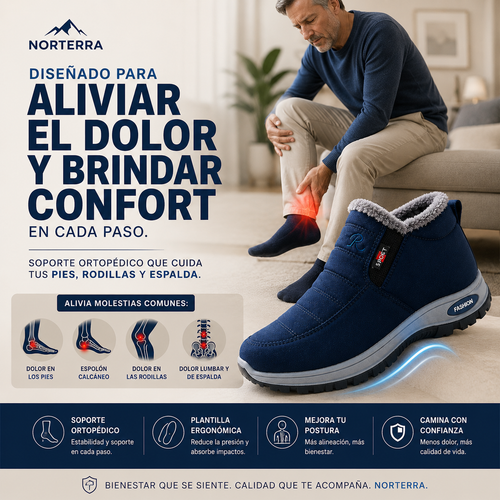 Botines Ortopédicos Impermeables con Forro Térmico