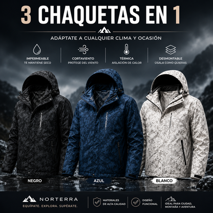 Vortex-Chaqueta Impermeable 3 en 1 Hombre