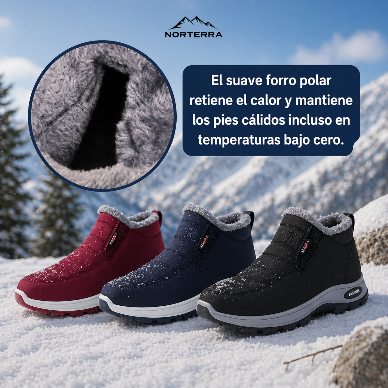 Sianna-Botines Impermeables Acolchados