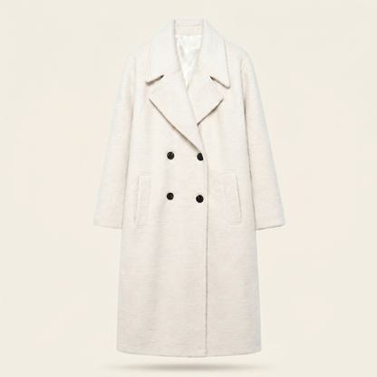 Winter Marfil-Abrigo Elegante Que Combina Con Todo